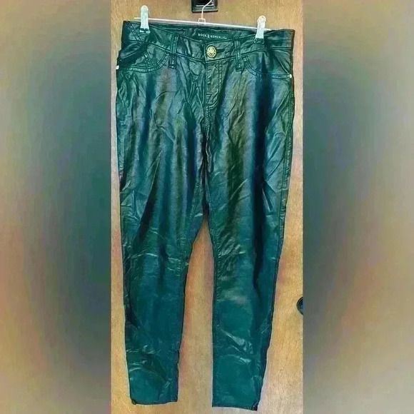 Rock & Republic Faux Leather Pants Women - Picture 1 of 4